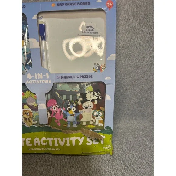 Bluey Ultimate Activity Set Kids OS Multi 4-in-1 SlimySand Felt Magnetic Puzzle - Picture 4 of 13